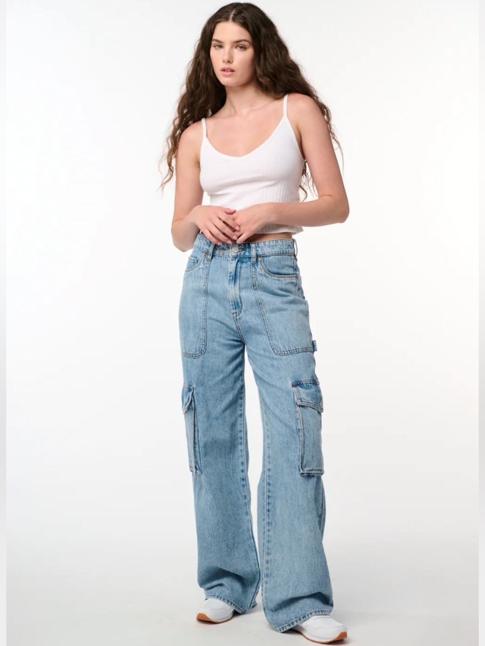 Blank NYC Franklin Cargo Ribcage Wide Leg Jeans